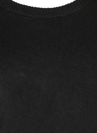 Langarm Strickkleid mit Rundhalsausschnitt, Black, Packshot image number 2