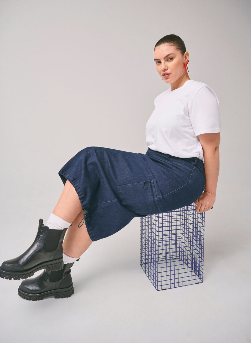 Maxirock aus Jeansstoff, Dark Blue Denim, Image image number 0