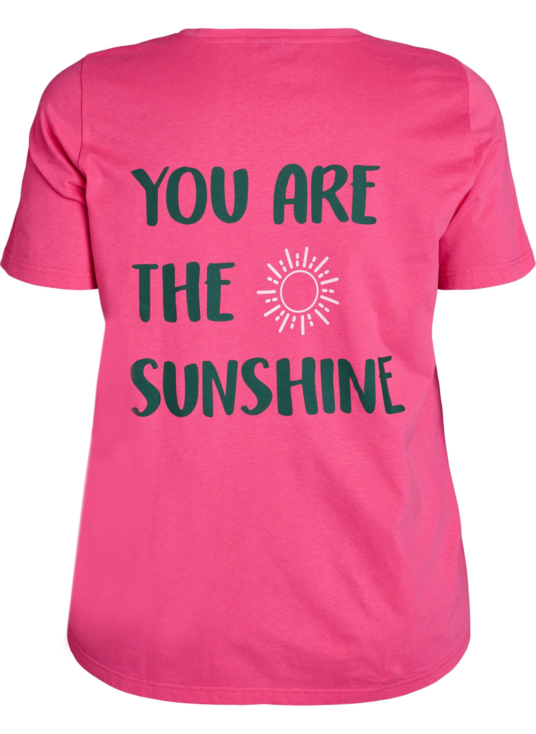 Zizzi T-Shirt mit Print, Pink, Packshot image number 1