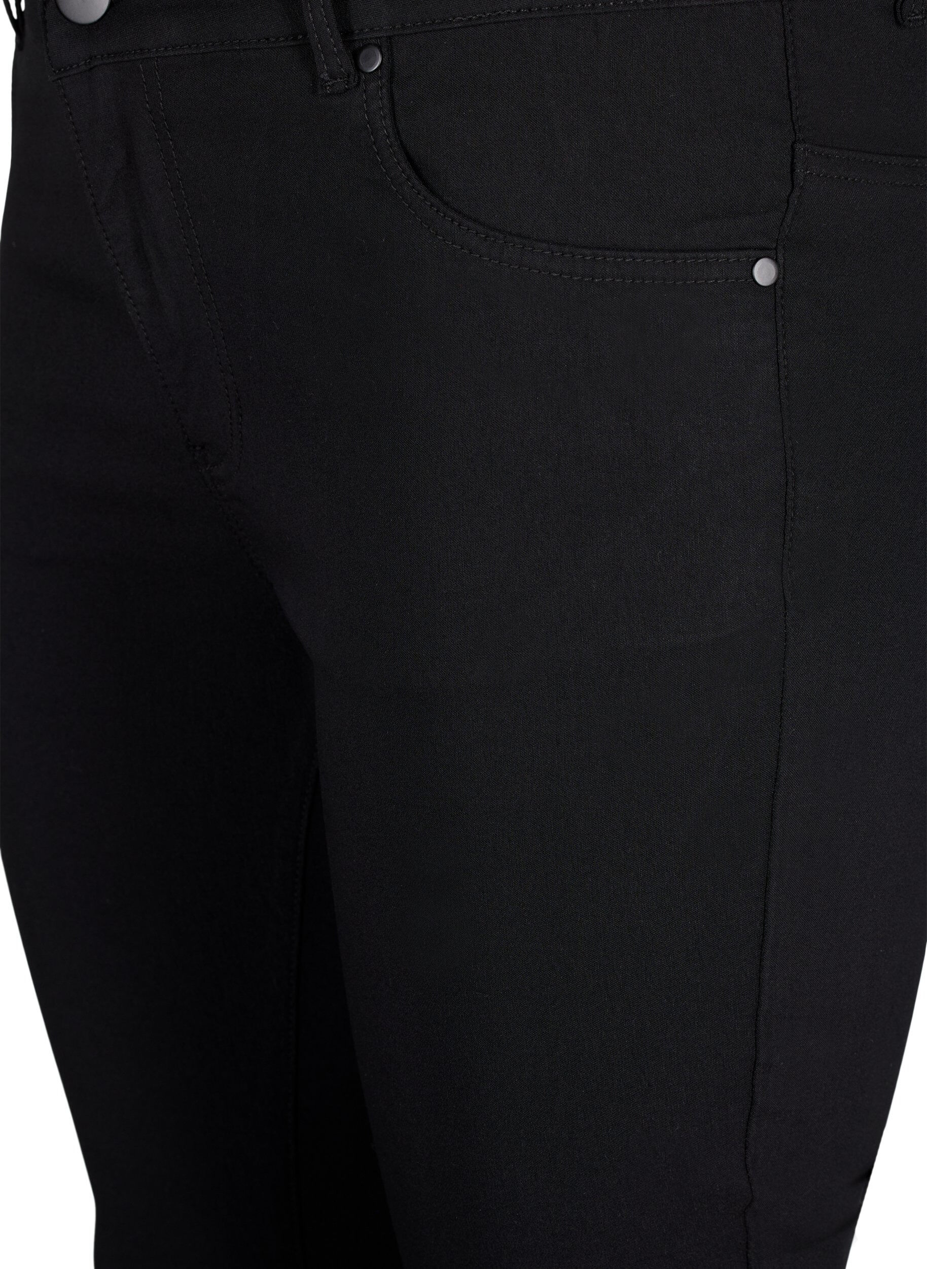 Zizzi Slim Fit Hose mit Hosentaschen, Schwarz, Packshot image number 2