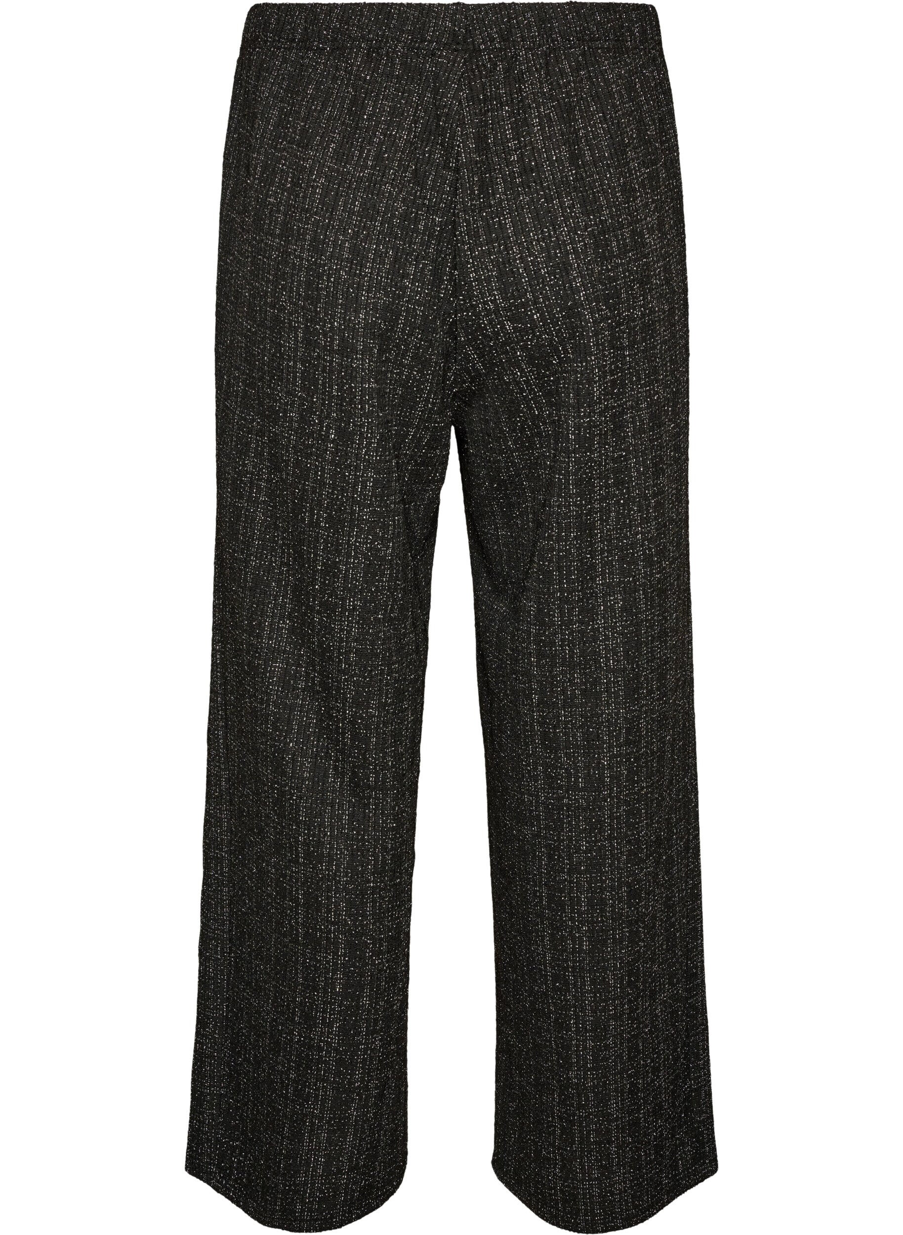 ZizziHose aus Boucl&eacute; mit geradem Bein, Schwarz, Packshot image number 1