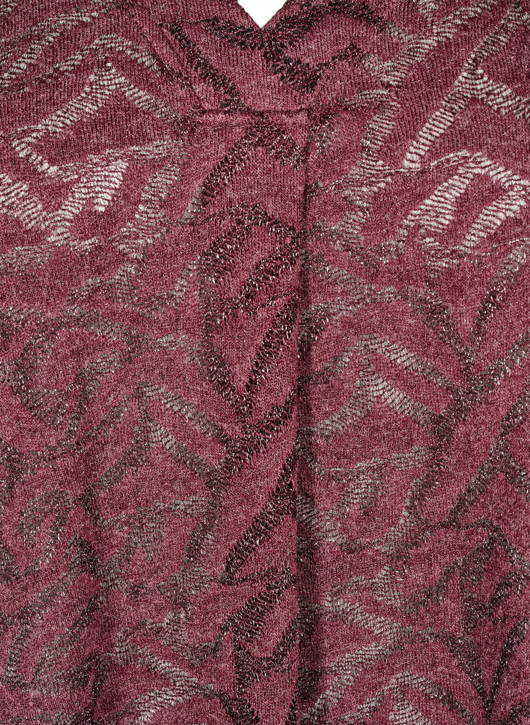 Zizzi Lang&auml;rmlige Bluse mit Glitzer und Muster, Rot, Packshot image number 2