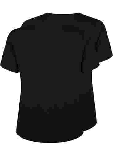 FLASH - 2er-Pack T-Shirts mit Rundhalsausschnitt, Black/Black, Packshot image number 1