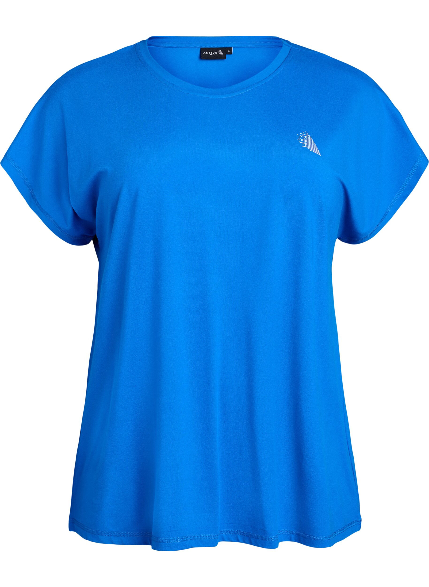 ZizziEinfarbiges Trainings-T-Shirt, Blau, Packshot image number 0