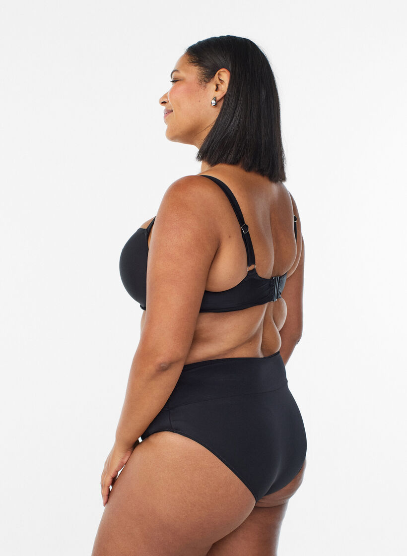 Bikini-Slip mit Wickeldetail, Schwarz, Model image number 1