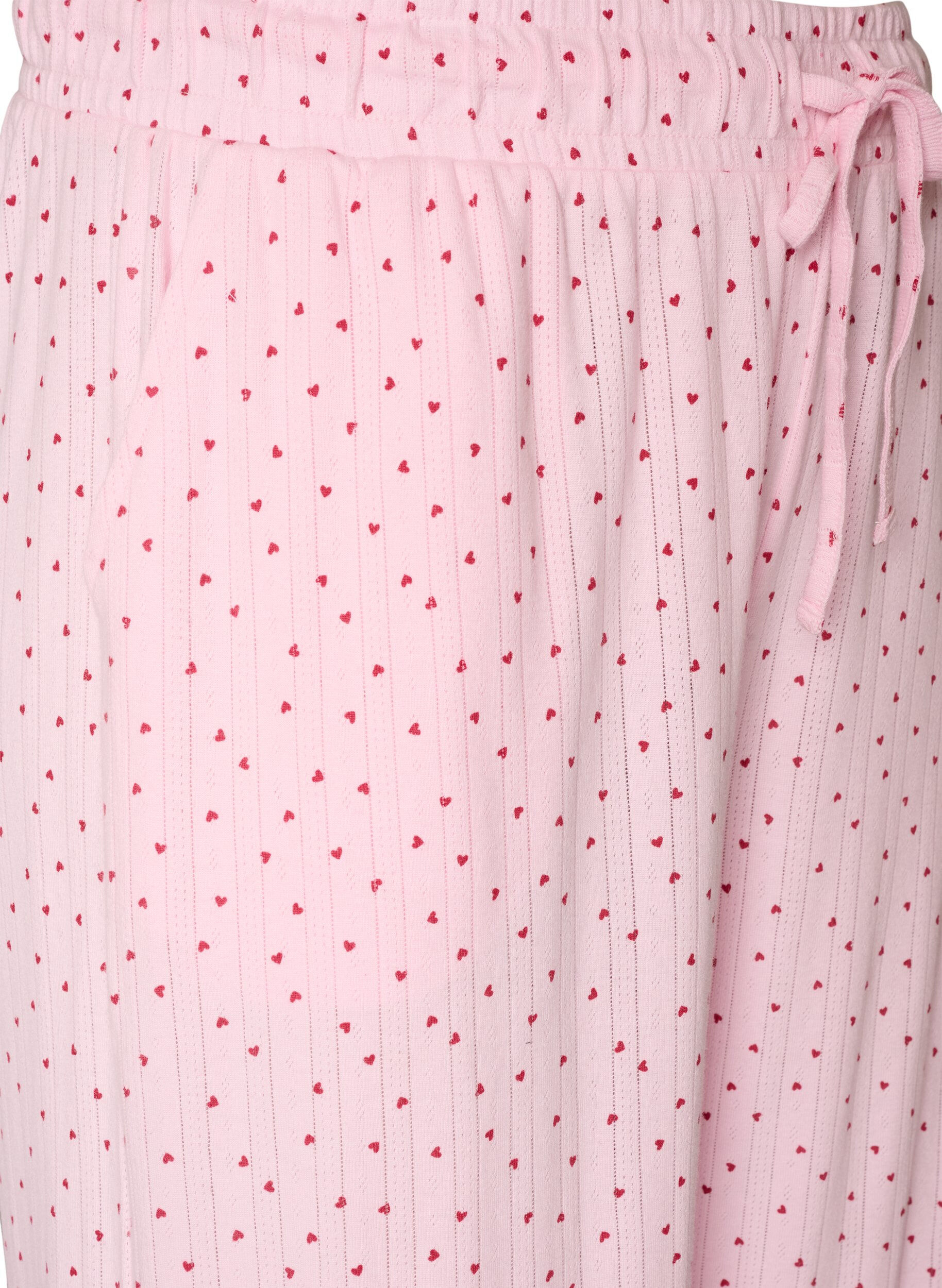 ZizziPyjamahose aus Bio-Baumwolle mit Lochstickerei, Pink, Packshot image number 2