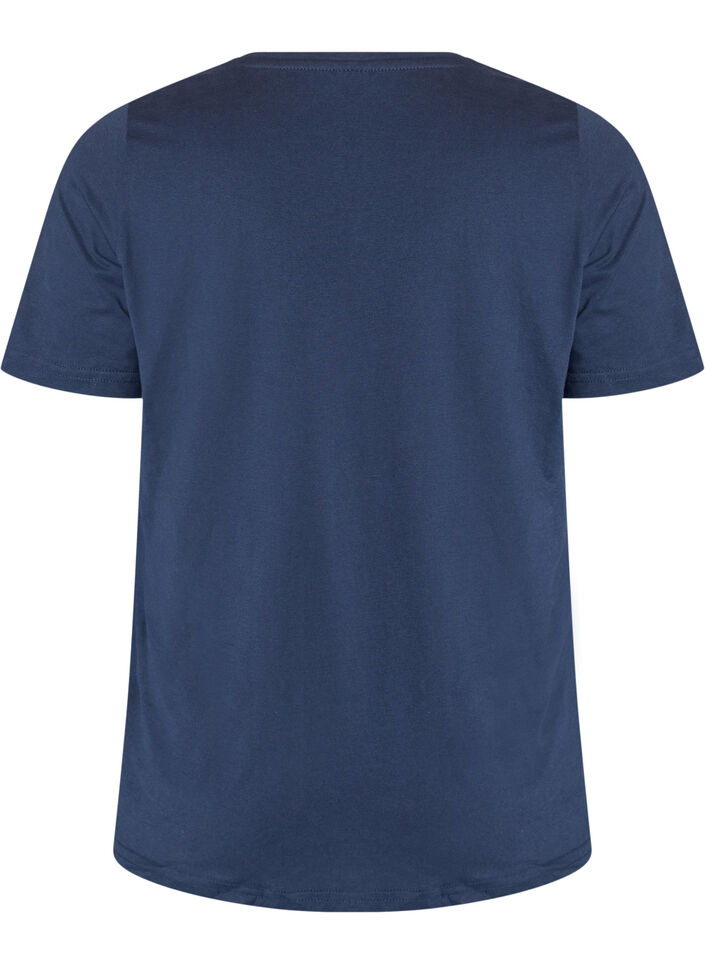 T-Shirt mit Print, Blau, Packshot image number 1
