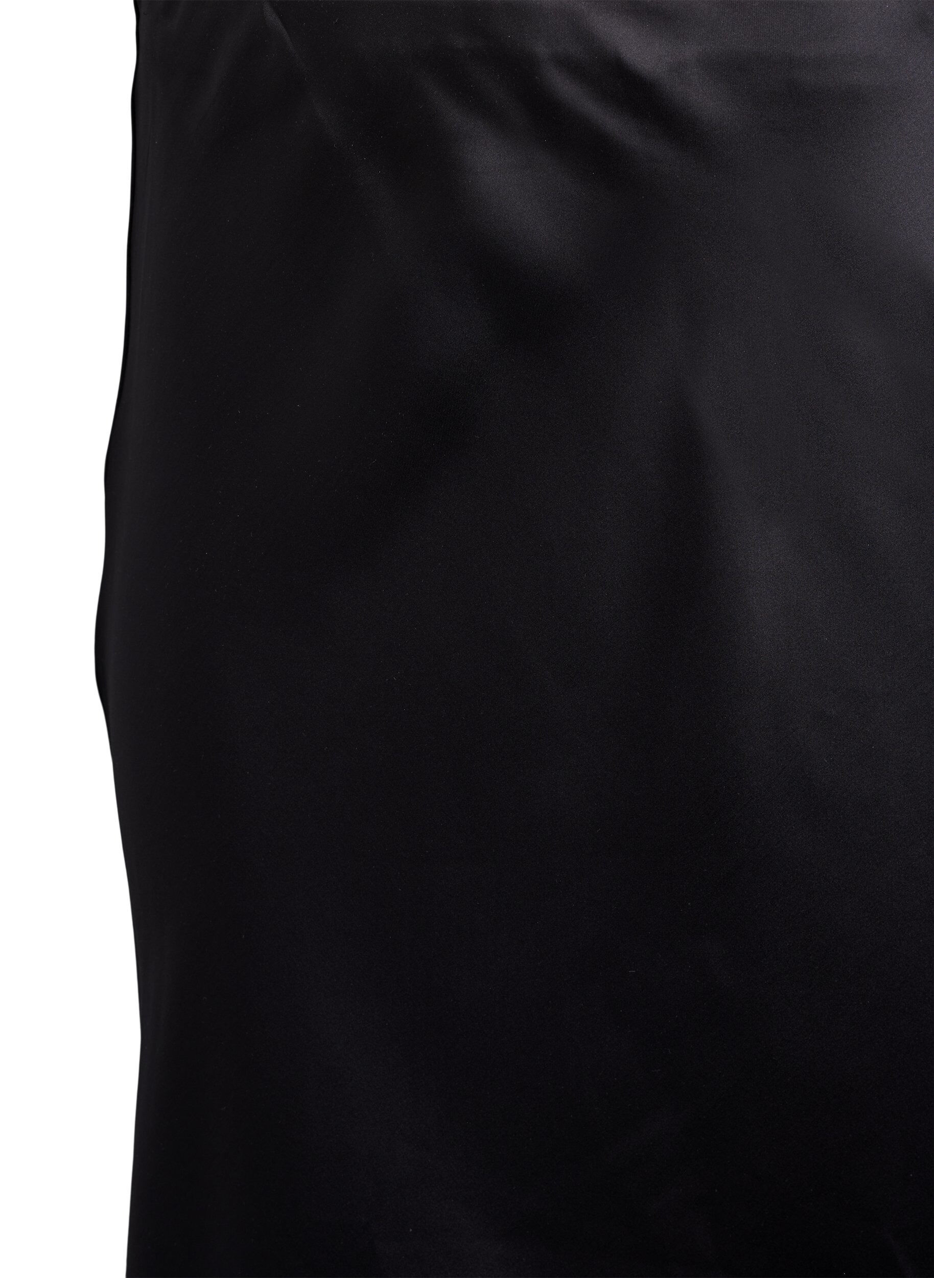 ZizziMidirock aus Satin, Schwarz, Packshot image number 2