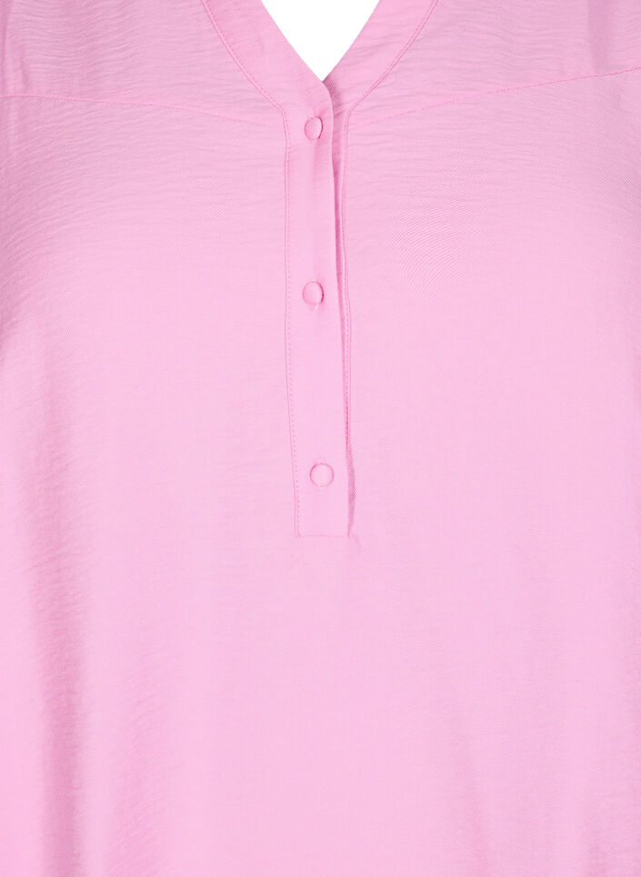 Bluse mit Rüschenkragen, Pink, Packshot image number 2