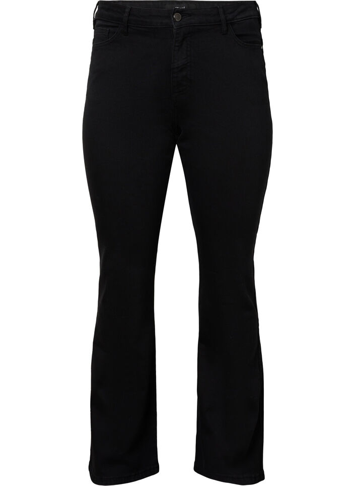 Ellen Bootcut-Jeans mit hoher Taille, Black, Packshot image number 0