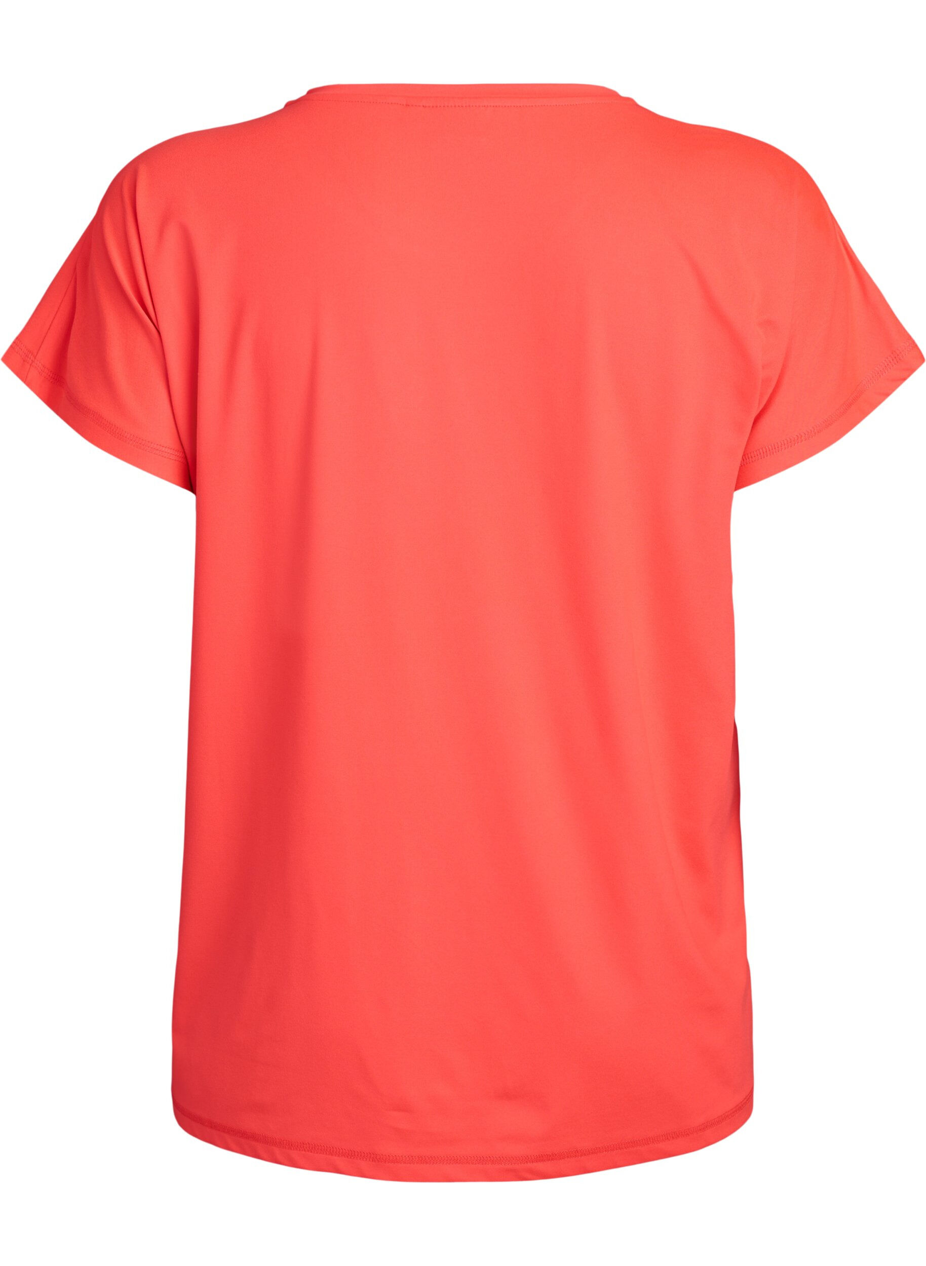 Zizzi Einfarbiges Trainings-T-Shirt, Orange, Packshot image number 1