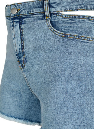 Jeans-Shorts mit Cut-Out, Light blue denim, Packshot image number 2