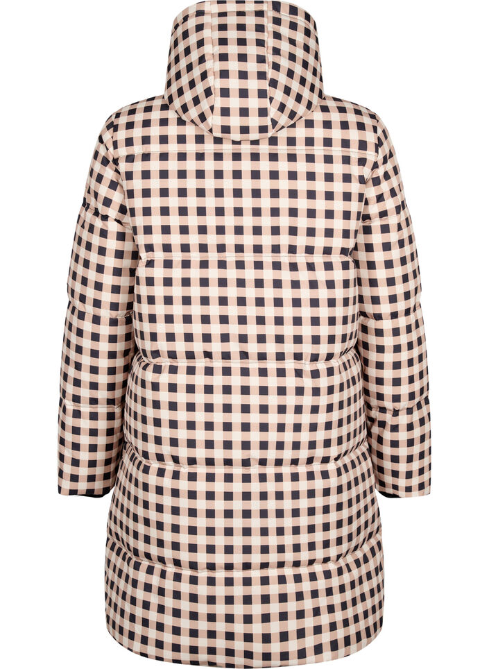 Karierte Puffer-Winterjacke, Black w. Nomad Check, Packshot image number 1