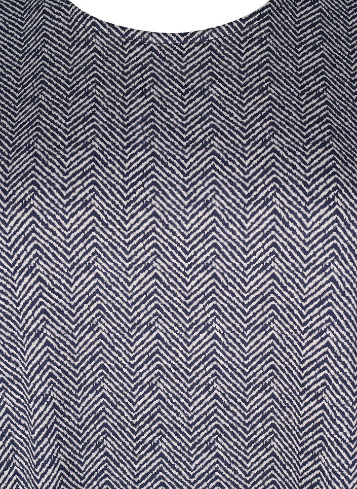 Oversize-Bluse mit Muster, Blau, Packshot image number 2