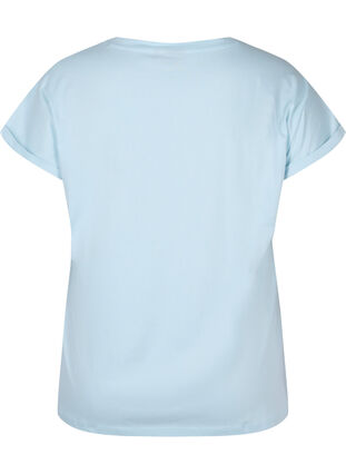 T-Shirt aus Baumwolle mit Lochstickerei , Winter Sky, Packshot image number 1