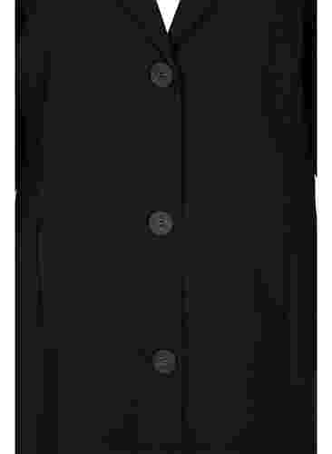 Langer Mantel mit Knopfverschluss, Black, Packshot image number 2