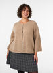 Strickjacke aus Wollmischung mit 3/4-&Auml;rmeln, Beige, Model image number 0