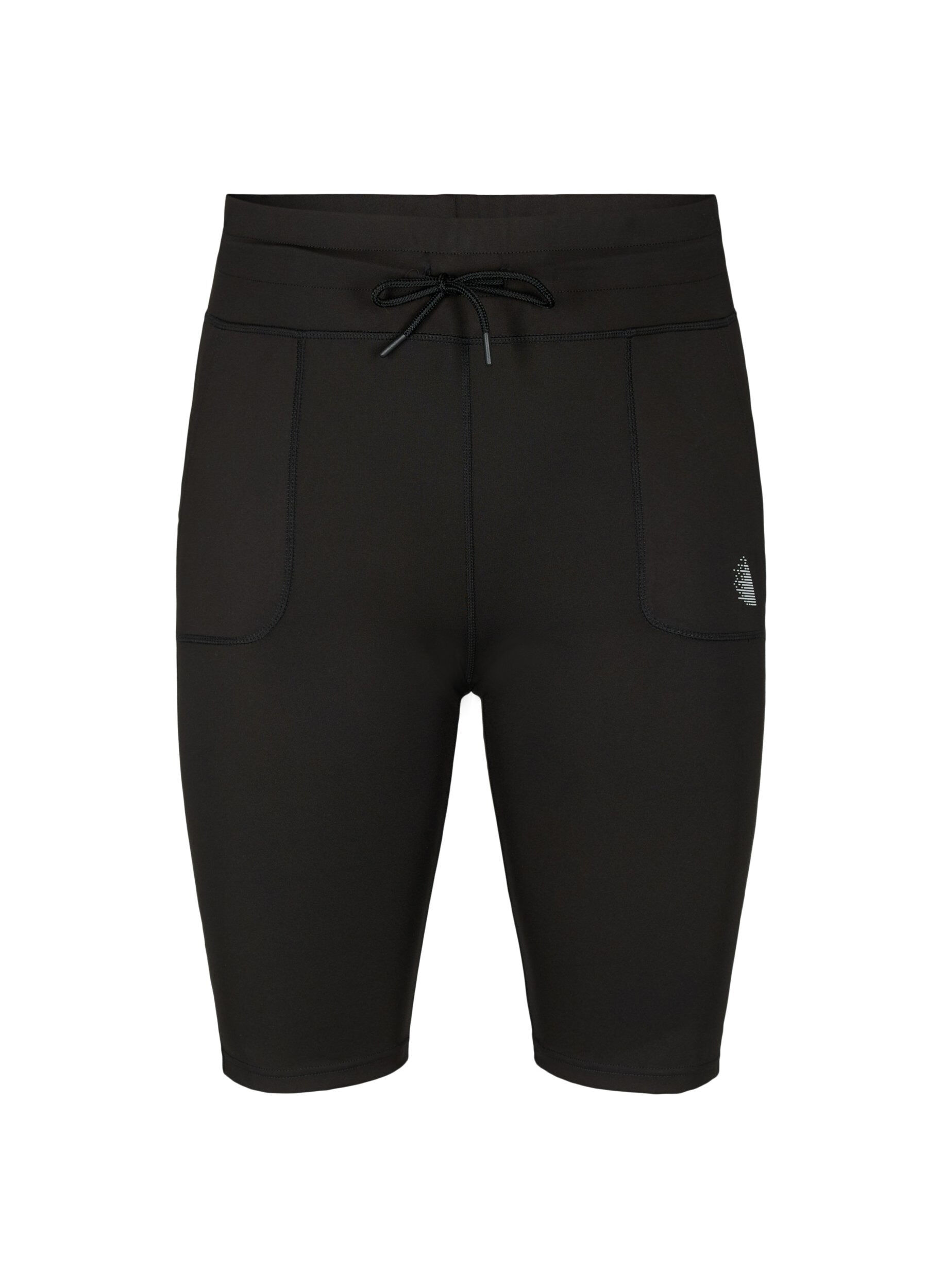 Zizzi Eng anliegende Trainingsshorts mit Taschen, Schwarz, Packshot image number 0