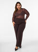 Bluse aus Mesh mit Print, Braun, Model image number 1