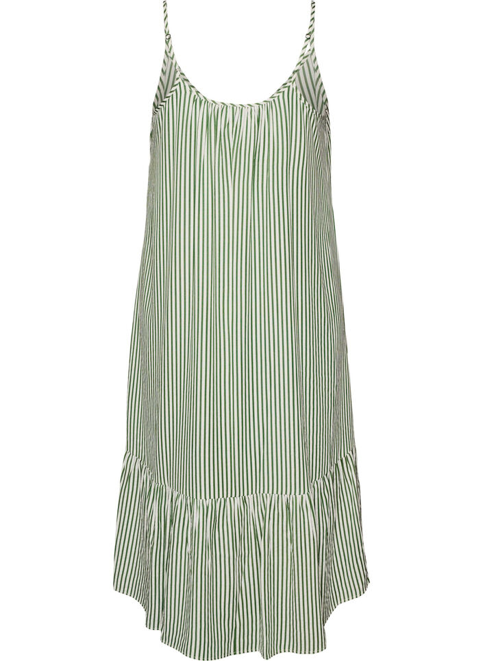 Sommerkleid mit Streifen und A-Linie, Gr&uuml;n, Packshot image number 1