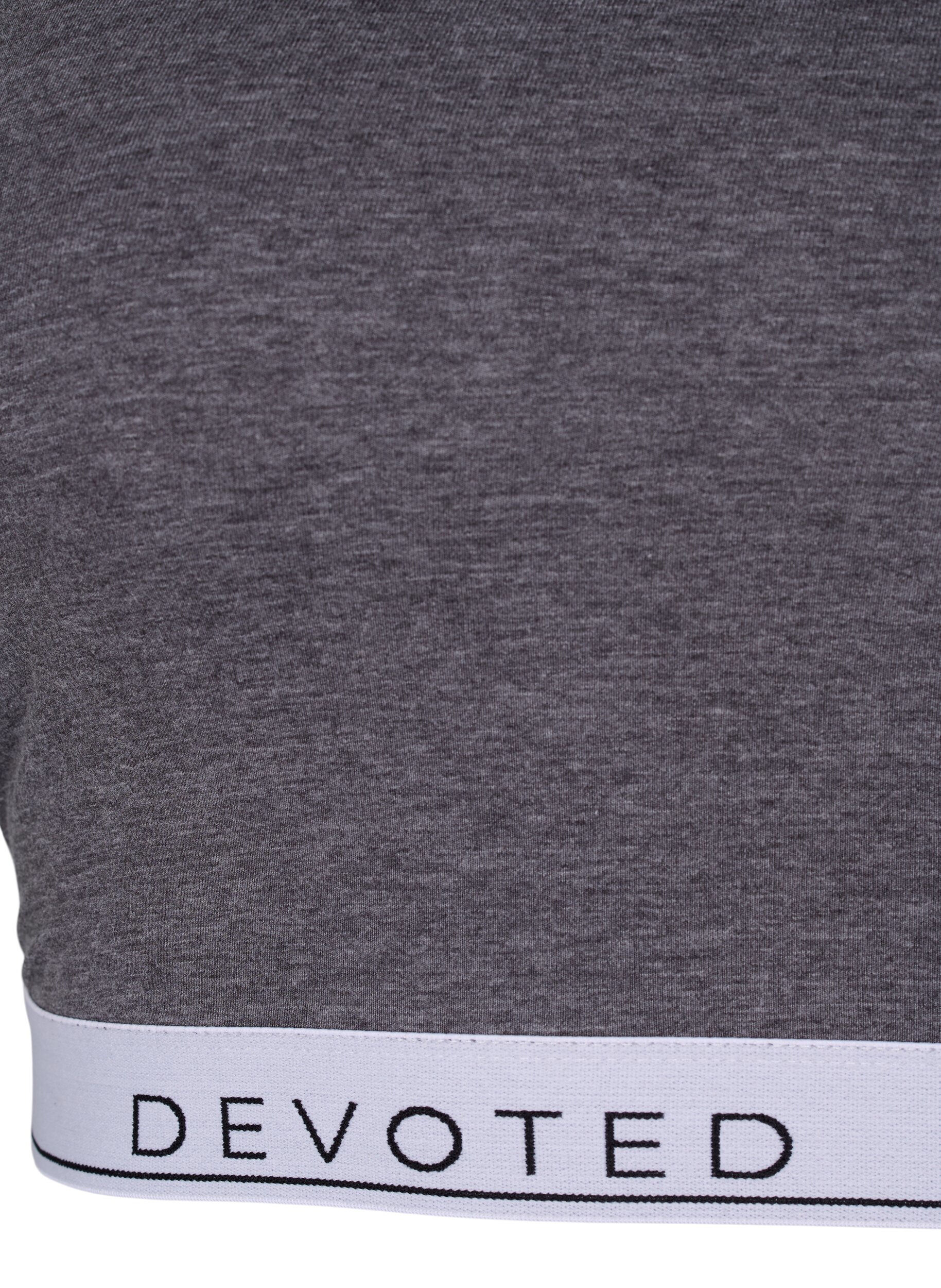 Zizzi Melierter BH mit Rundhalsausschnitt, Medium Grey Melange, Packshot image number 3