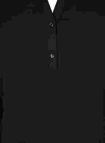 	 Langärmelige Bluse mit V-Ausschnitt, Black, Packshot image number 2
