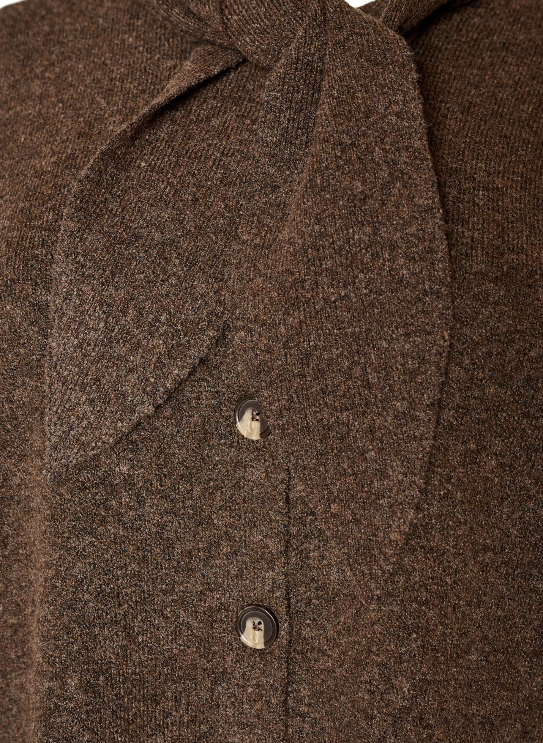 ZizziStrickjacke mit Schleifen und Kn&ouml;pfen, Braun, Packshot image number 2