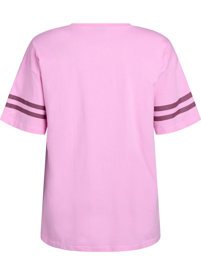Sportliches Oversize-College-T-Shirt, Pink, Packshot image number 1