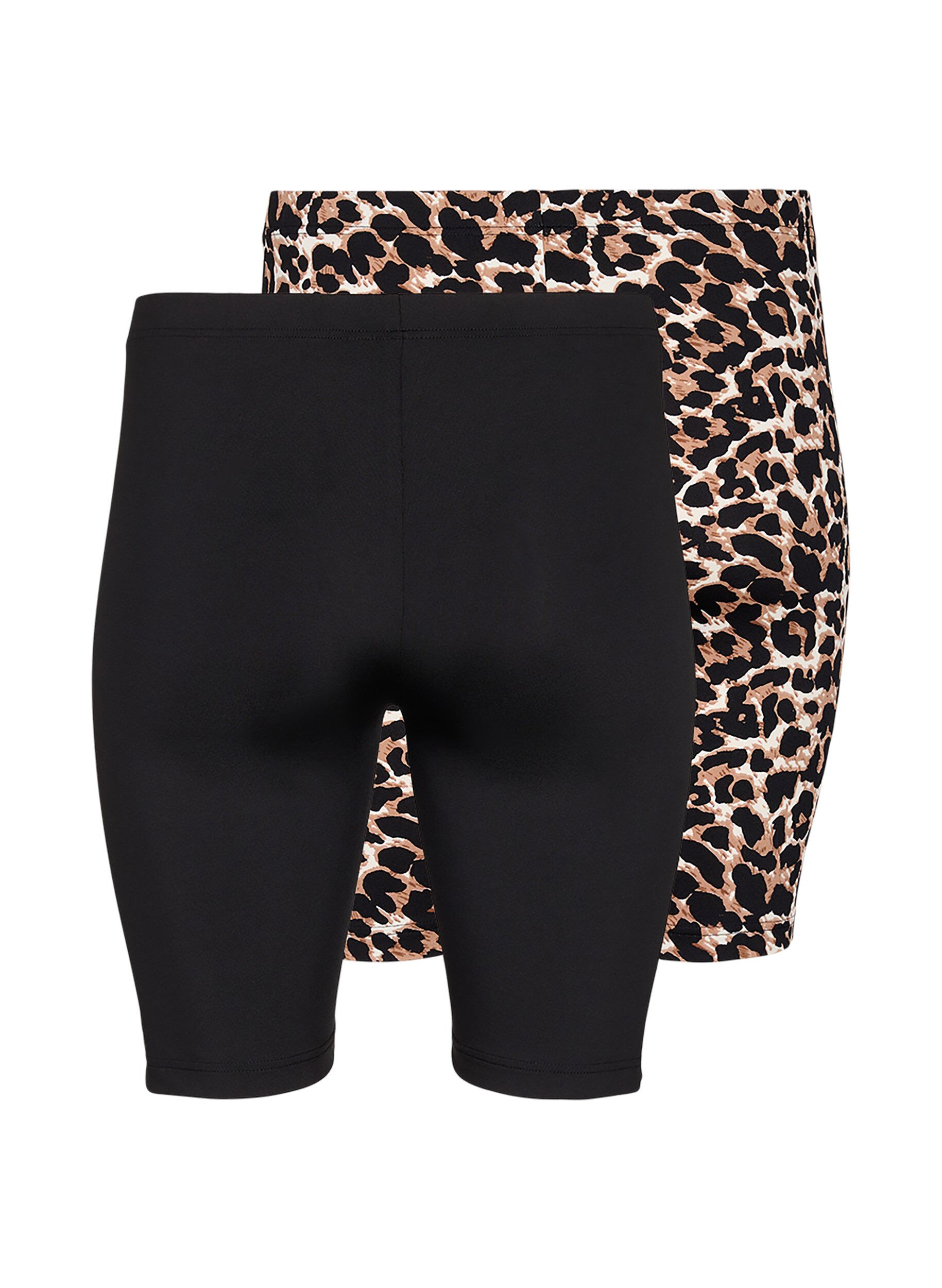 Zizzi 2er-Pack Radlershorts, Schwarz, Packshot image number 1