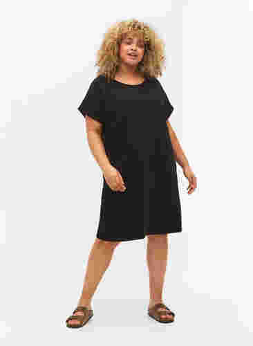 2er-Pack Kleider aus Baumwolle mit kurzen Ärmeln, Black/Black, Model image number 2