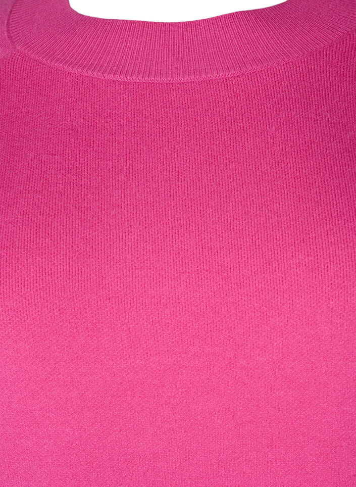 Pullover aus Viskosemischung mit Seitenschlitz	, Raspberry Rose, Packshot image number 2