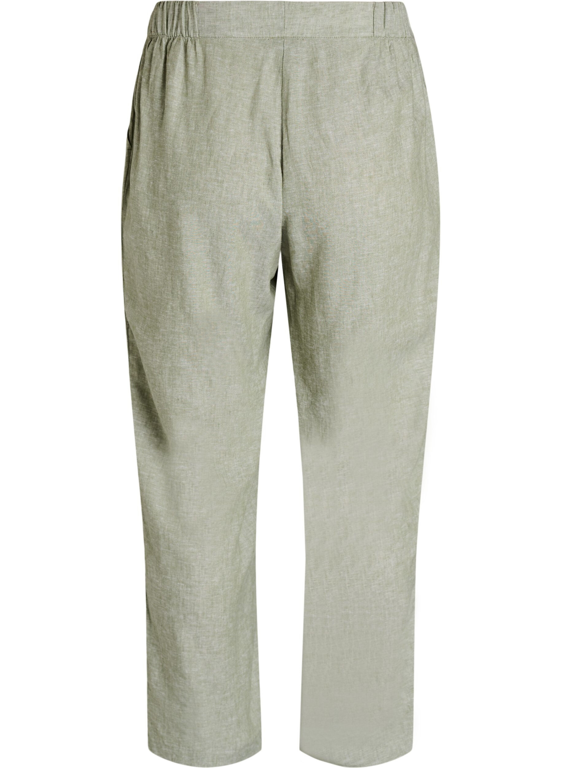 ZizziLockere Hose aus Leinen und Viskose, Gr&uuml;n, Packshot image number 1