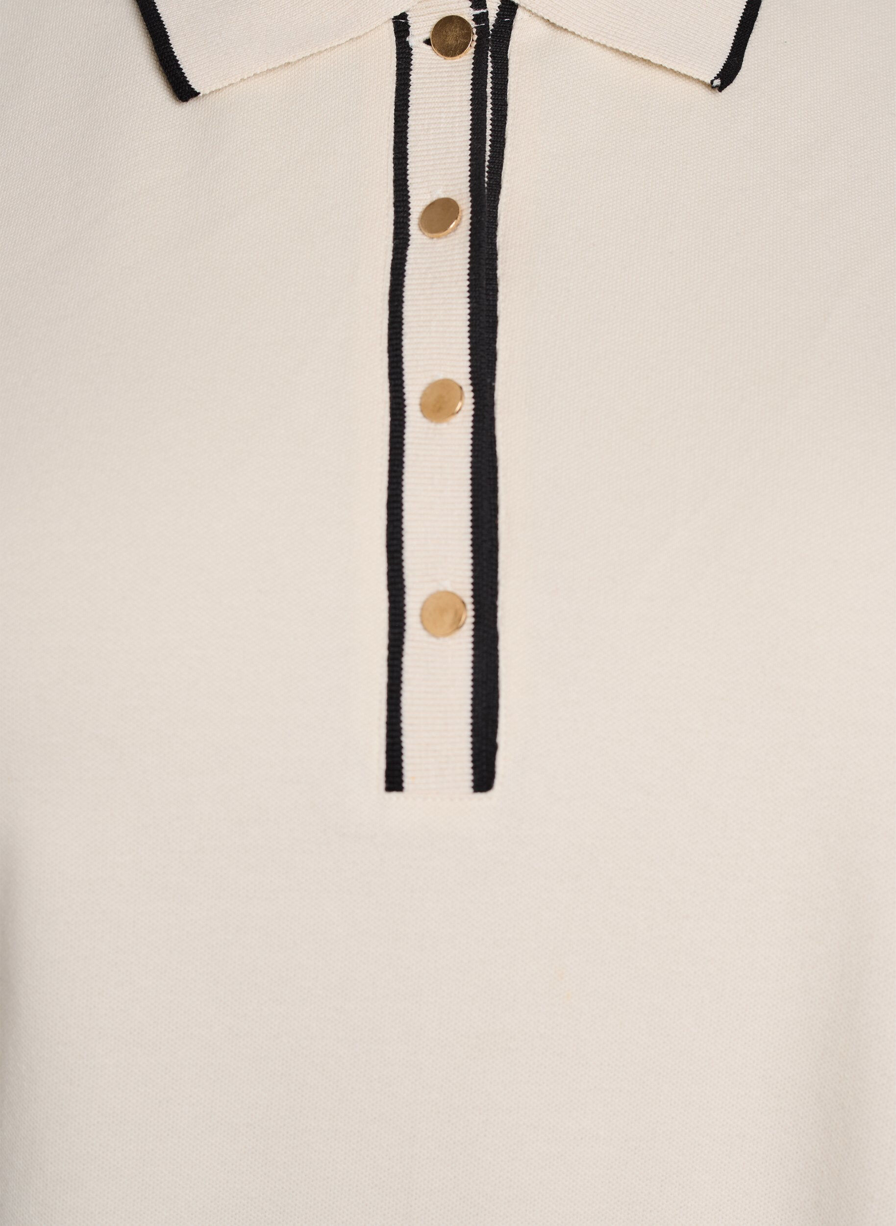 Zizzi Poloshirt mit kurzen &Auml;rmeln, Beige, Packshot image number 2