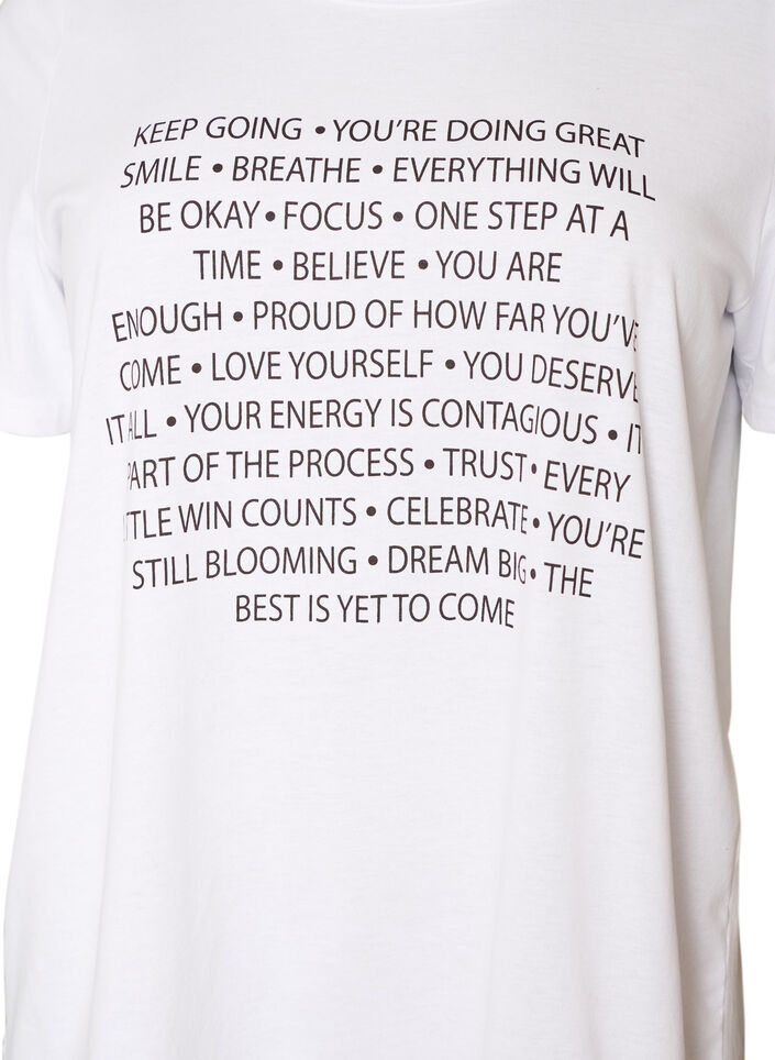 T-Shirt mit Print, Wei&szlig;, Packshot image number 2