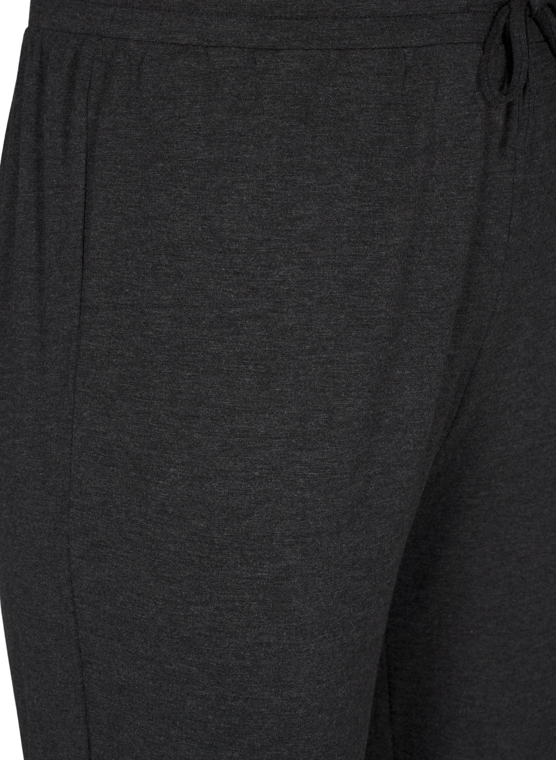 Zizzi Jerseyhose mit hoher Taille, Dark Grey Melange, Packshot image number 2