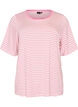 Gestreiftes T-Shirt aus TENCEL&trade; Lyocell, Pink, Packshot image number 0