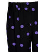 Viskosehose mit Punkten, Black w. Purple Dot, Packshot image number 2