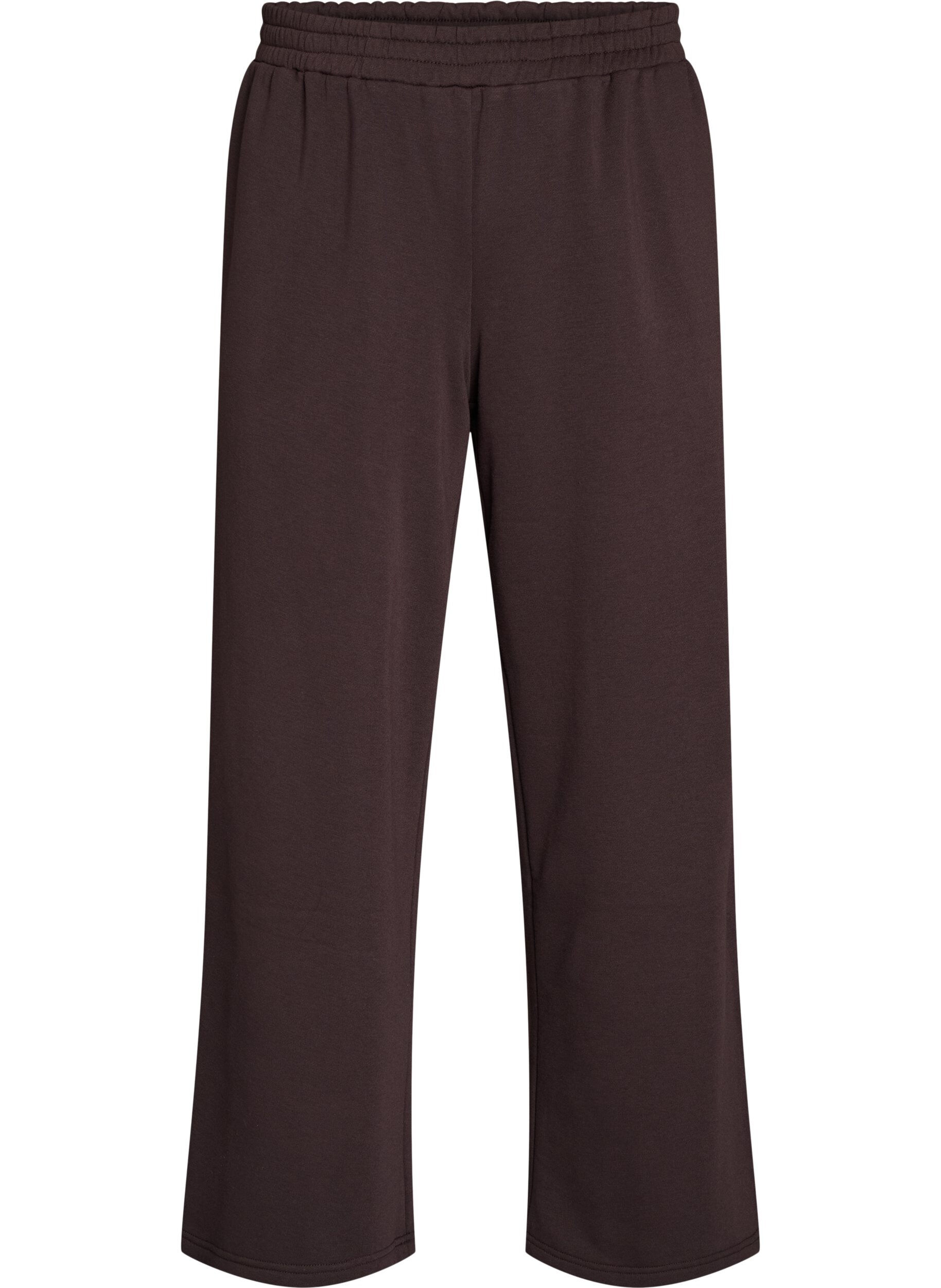 ZizziHoch taillierte Sweatpants mit weitem Bein, Braun, Packshot image number 0