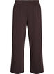 Hoch taillierte Sweatpants mit weitem Bein, Braun, Packshot image number 0