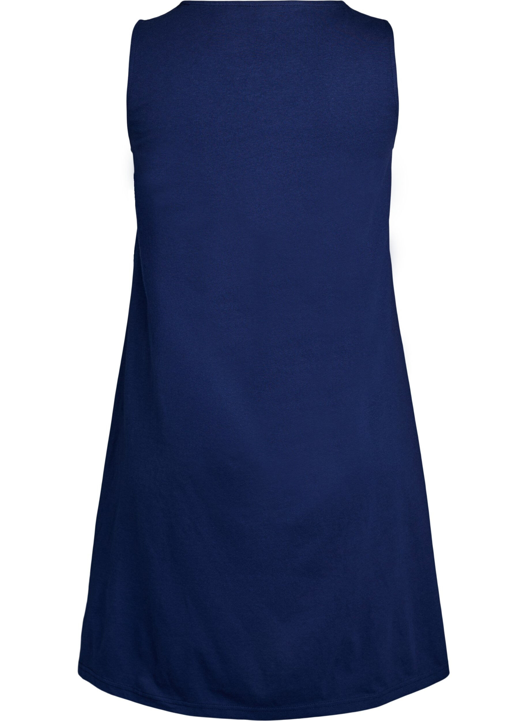 Zizzi &Auml;rmelloses Kleid in A-Linie, Blau, Packshot image number 1