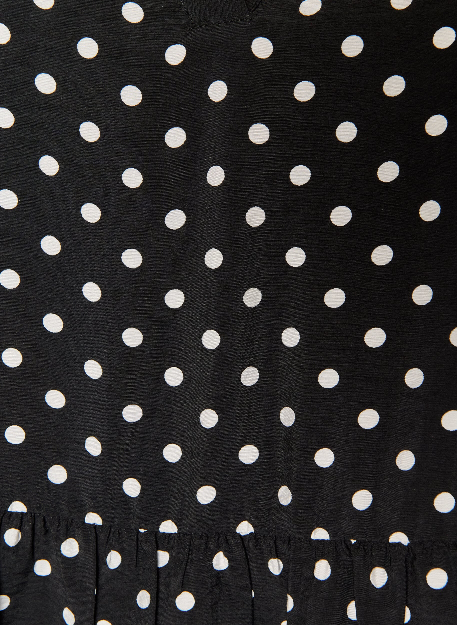 ZizziGepunktete Tunika mit Empire-Linie und A-Linien-Form, Schwarz, Packshot image number 2