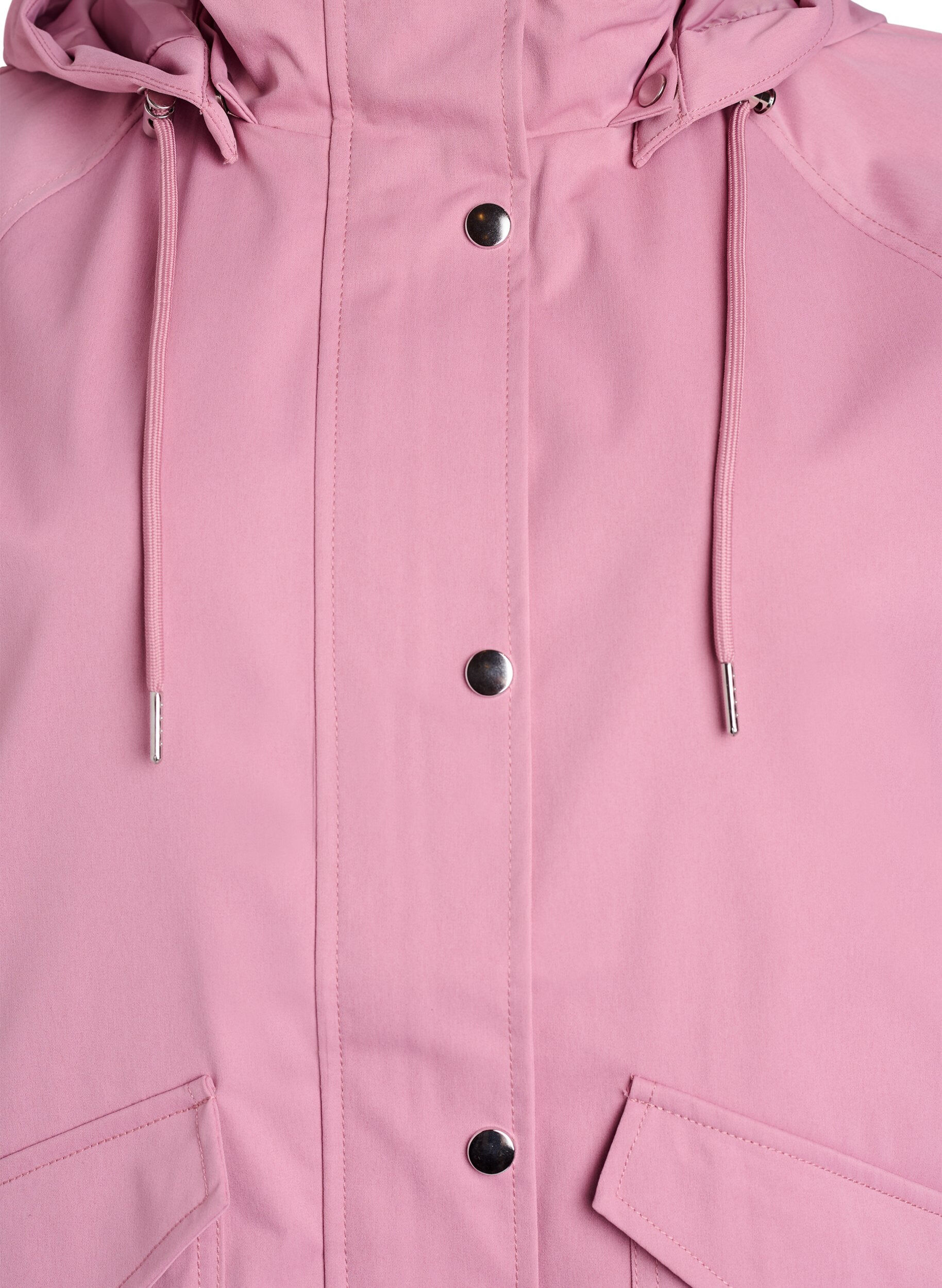 ZizziKurze Fr&uuml;hlingsjacke mit abnehmbarer Kapuze, Rot, Packshot image number 2