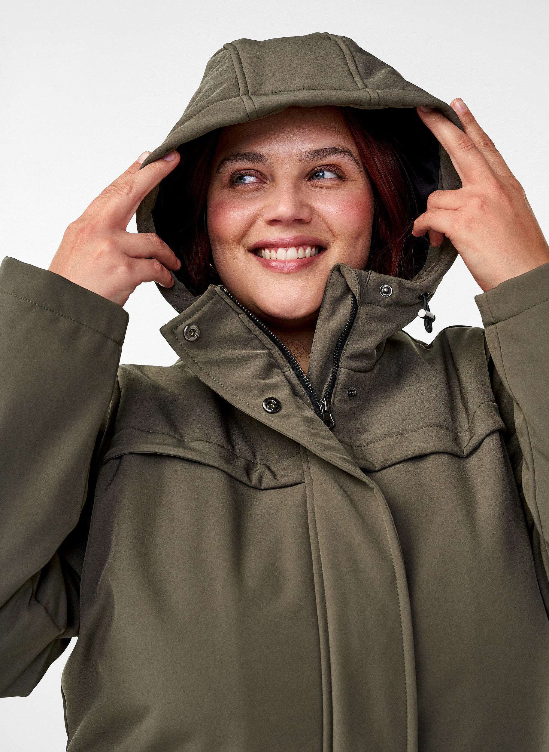 Zizzi Wasserabweisende Softshell-Jacke mit Steppfutter, Gr&uuml;n, Image image number 0