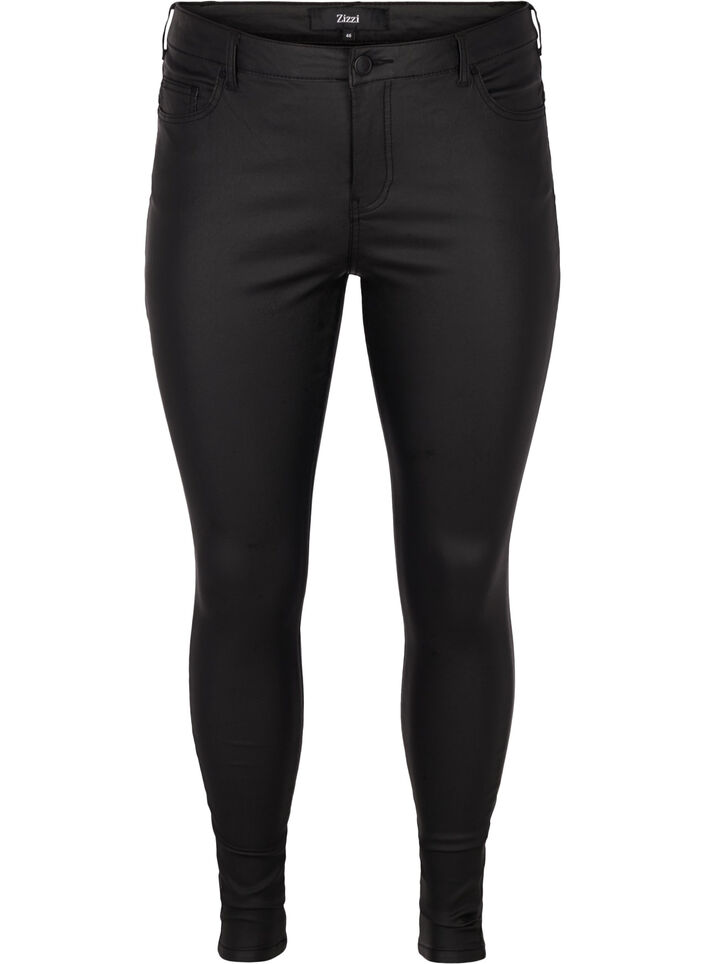Coated Amy Jeans , Black coated, Packshot image number 0