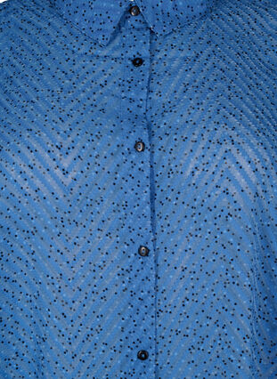 Gepunktetes Shirtkleid mit 3/4 Ärmeln und Schlitz, Riverside Dot, Packshot image number 2