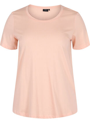 Kurzarm T-Shirt aus Baumwolle mit Aufdruck, Rose Cloud Loved, Packshot image number 0