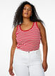 Gestreiftes Tanktop mit Rippenstruktur, Rot, Model image number 0