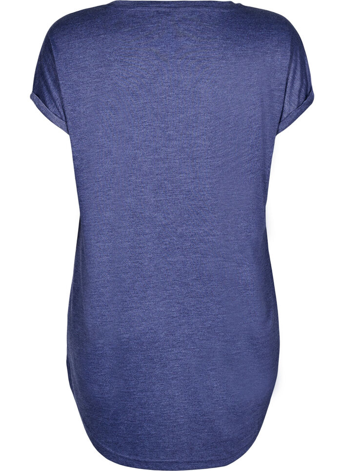 Kurzärmliges Nachthemd mit Textdruck, , Packshot image number 1