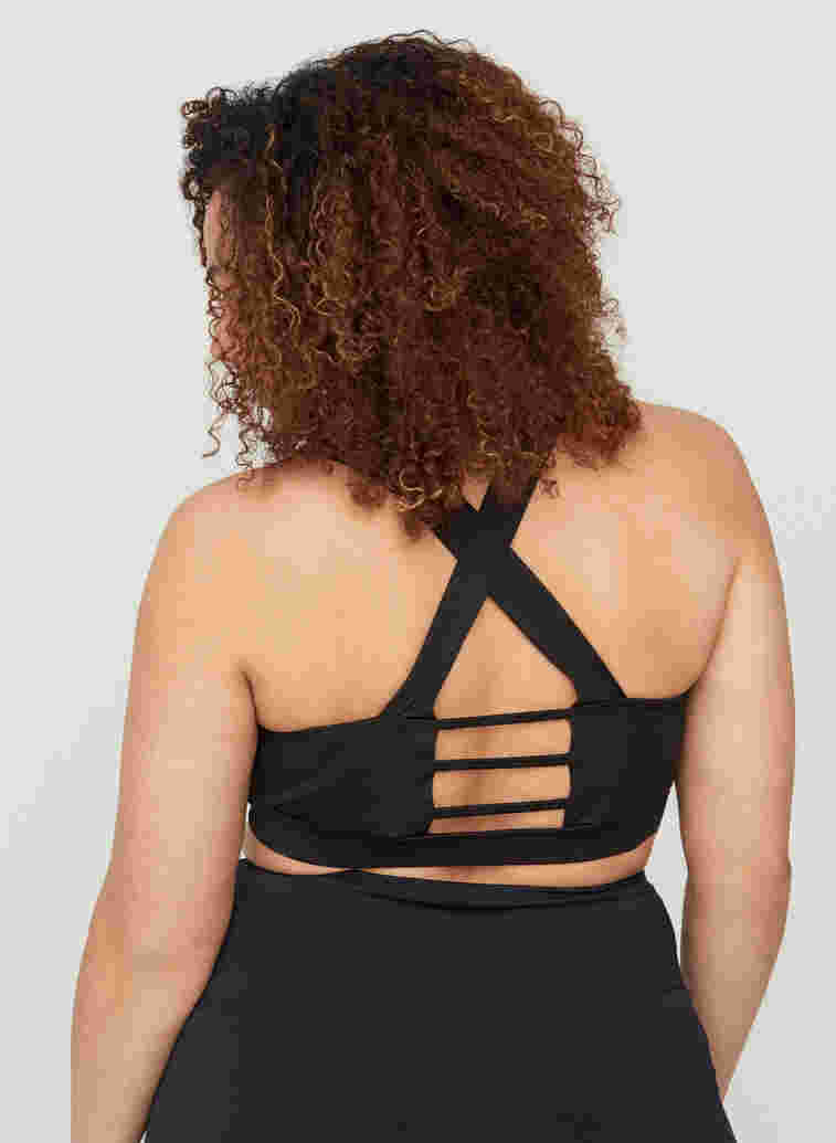 Sporttop mit Rückendetails, Black, Model image number 2
