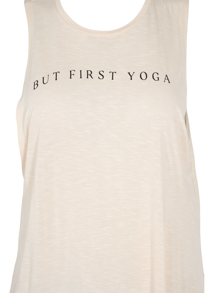 Ärmelloses Trainingstop aus Viskose, Lilac Ash w. BlackP., Packshot image number 2